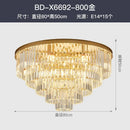 GobekUsa Crystal Gold Black LED Chandelier: Modern Multi-Storey Pendant Lamp Lighting