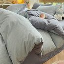 GobekUsa Cotton Striped Bedding Set Yarn Dyed Washed Duvet Cover Single Bedclothes
