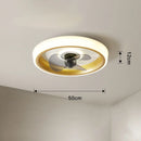 GobekUsa 50CM Ceiling Fan Light with Invisible Blades, Silent Operation for Bedroom, Living Room