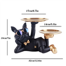 GobekUsa Bulldog Desktop Storage Statue: Multi-functional Office & Home Decoration Tray Decor