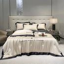 GobekUsa Ice Silk Embroidered Quilt Set: Luxury European Style, Cooling Comforter