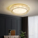 GobekUsa Gold Crystal Ceiling Light: Nordic Modern Round Lighting Fixture for Bedroom and Restaurant
