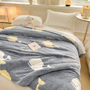 GobekUsa Dinosaur Patterns Snowflake Velvet Blanket in Various Sizes for Home/Office