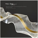GobekUsa Acrylic Ribbon LED Ceiling Chandelier for Living Room, Modern Dining Pendant Lamp
