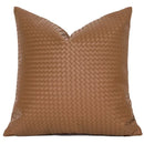GobekUsa Geometric Faux Leather Throw Pillow Cover - Modern Luxury Pillowcase