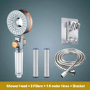 GobekUsa Dual-Sided Shower Head with 3 Jets & Water-Saving Filtration