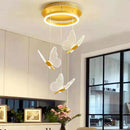 GobekUsa Butterfly Acrylic LED Chandelier for Bedroom & Home Decor