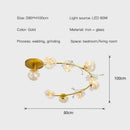 GobekUsa Gold Crystal Glass Ball LED Chandelier for Modern Living Room Bedroom Dining Kitchen