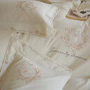 GobekUsa Brushed Volcanic Fleece Cotton Duvet Cover Set with Embroidered Details