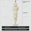 GobekUsa Duplex Villa Crystal Light Chandelier Spiral Staircase Building Elegant Transparency