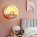GobekUsa LED Round Wall Lamp for Children Room, Nordic Modern Indoor Lighting