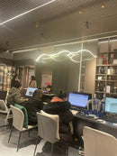 GobekUsa Lip Shaped Chandelier: LED Lighting for Exhibition Hall, Living Room, Restaurant & Clothing Store