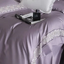 GobekUsa 1200TC Egyptian Cotton Lace Embroidery Bedding Set: 1 Duvet, 1 Sheet, 2 Pillowcases