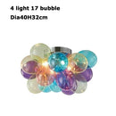 GobekUsa Glass Bubble Chandelier Pendant Light for Living Room & Bedroom