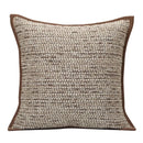 GobekUsa Geometric Brown Leather Splicing Throw Pillow Cover 45x45cm Luxe Square Cushion Case
