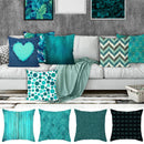 GobekUsa Leaf Feather Cushion Covers Geometric Heart Print Pillowcase Home Decor