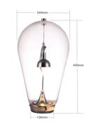 GobekUsa Lodes Blow Glass Table Light: Adjustable Modern Chrome Lamp for Home, Store, and Bar