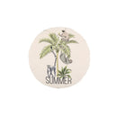 GobekUsa Jungle Cartoon Print Velvet Cushion Cover - Hawaiian Decor for Sofa