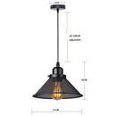 GobekUsa Black Cage Pendant Light Iron Industrial Retro Lighting for Home Decor