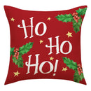 GobekUsa Christmas Linen Decorative Pillows Print Lumbar Pillow Home Decor