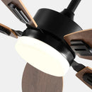 GobekUsa 52" Wood Blade Ceiling Fan with 18W LED Light and Remote Control