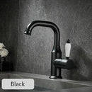 GobekUsa Brushed Gold Basin Faucet Deck Mounted Sink Tap Hot Cold Chrome Brass