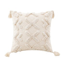 GobekUsa Geometric Tufted Cushion Cover Beige Patchwork Pillow Covers Wabi-sabi Style