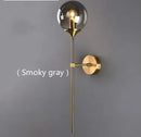 GobekUsa Golden Round Glass Wall Sconce: Modern Nordic Lighting Fixture for Home Decor