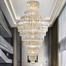 GobekUsa Crystal Chandelier: Penthouse Light Luxury for Villa Livingroom, Rotating Staircase Atmosphere