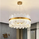 GobekUsa Gold Crystal Ceiling Chandelier | Luxury Indoor Lighting for Living & Dining Room