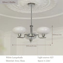 GobekUsa Bauhaus Medieval Chandelier for Living Room, LED Hanging Lamp