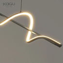 GobekUsa LED Pendant Light - Modern White/Black Long Line for Home, Restaurant, Office