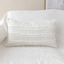 GobekUsa Daisy Floral Embroidery Pillow Cover 45x45cm/30x50cm White Blooms Cozy Soft Décor