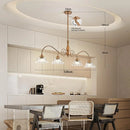 GobekUsa Brass Glass Pendant Chandelier for Kitchen Bar Bedroom Hallway