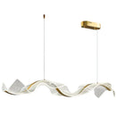 GobekUsa LED Acrylic Chandelier Dining Room Light Fixtures Adjustable Kitchen Hanging Lamp