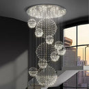 GobekUsa Crystal Chandelier Stair Pendant Lamp Living Room Lighting