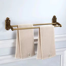 GobekUsa Bronze Carved Bath Accessories Set: Shelf, Towel Rack, Paper Holder, Toilet Brush Holder