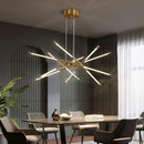 GobekUsa Linen Ceiling Chandelier: Black Gold Pendant Lamp for Home, Office, or Restaurant