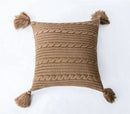 GobekUsa Knit Pillow Case 45x45cm Soft Decorative Cushion Cover Tassels Sofa Bed