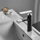 GobekUsa Black Gray Brass Waterfall Basin Faucet Hot Cold Mixer Tap White Gold