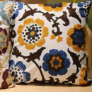 GobekUsa Ethnic Flower Elephant Pillowcase, Hand-Embroidered Boho Cushion Cover