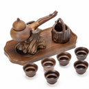 GobekUsa Ceramic Kung Fu Tea Set: High-End, Retro, Anti-Scalding, Easy Home Brewing