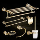 GobekUsa Crystal Bathroom Towel Rack: European Style Hardware Bath Organizer