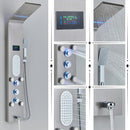 GobekUsa LED Rainfall Shower Panel System Black/Brushed Finish