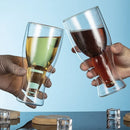 GobekUsa Bottle Style Double Wall Mugs Beer Wine Glasses Whiskey Champagne Glass