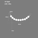 GobekUsa Glass Gold Pendant Light for Living Room Luxury Bubble Necklace