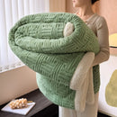 GobekUsa Jacquard Lamb Wool Double-Layer Blanket for Cozy Comfort & Style