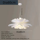 GobekUsa Acrylic Flower Pendant Chandelier: Nordic Design LED Hanging Fixture for Elegant Decor