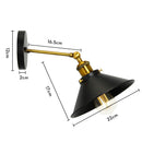 GobekUsa Industrial Retro Loft Wall Sconce E27 Bedside Lights Fixtures for Living Room