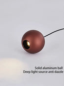 GobekUsa LED Aluminum Ball Pendant Light: Minimalist Nordic Chandelier for Bedroom Decor
